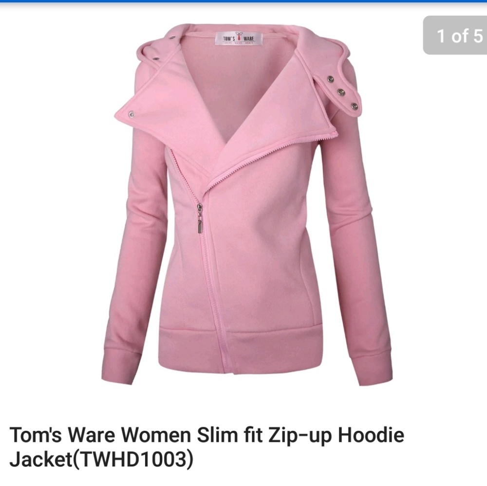 Pink "Biker Jacket" Style Hoodie